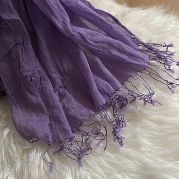 Lilac purple scarf - Picture 2 of 5